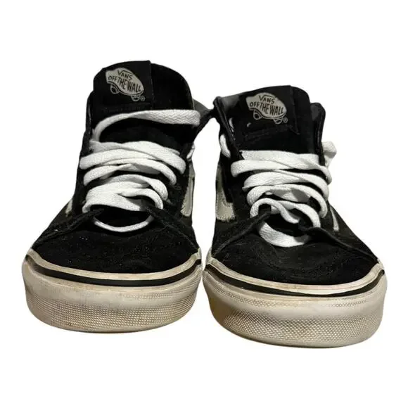 Vans Sk8-HI Women's 7 Black Rose Embroidered Floral Pattern High Top Shoes - Picture 2 of 8